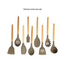 9PCS Silicone Kitchen Cooking Set Shovel Spoon Scraper Soup Lades Food-grade - £58.85 GBP
