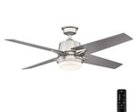 Home Decorators 56 in. Montel LED Brushed Nickel Ceiling Fan with Remote... - £100.82 GBP