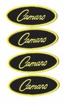 CHEVY CAMARO (4) BLACK YELLOW SEW/IRON ON PATCH EMBROIDERED SS RS Z28 - £10.38 GBP