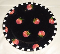 Signed Droll Designs Hand Painted Pottery Salad Or Dessert Plate - £30.79 GBP