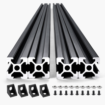 VEVOR 4PCS 47.24 in (1200mm) T Slot 2020 Aluminum Profile, Linear Rail, ... - €39,64 EUR