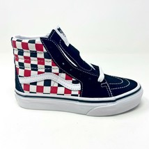 Vans Sk8 Hi (Checkerboard) Black Racing Red Kids Size 12 - £32.13 GBP