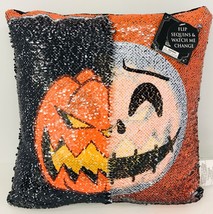 Nightmare Before Christmas Disney Jack Skellington Sequin Pillow Halloween Fun - £23.69 GBP