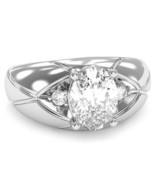 Men&#39;s Designer White Topaz Diamond   Ring In Solid 14k White Gold - $1,019.96 CAD