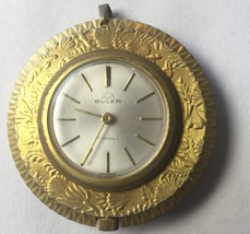 Vintage Buler Ladies pocket watch Woman&#39;s picture  Gold tone case  17 je... - £37.80 GBP