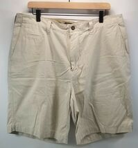 Men's St. Johns Bay Cotton Khaki Shorts Size 38 Full Length 21" with 9" ... - $19.79