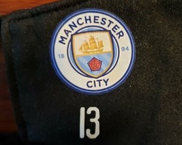 Manchester City Fc Mask Black Collectable Elastic Over Ears Free Shipping - £11.94 GBP