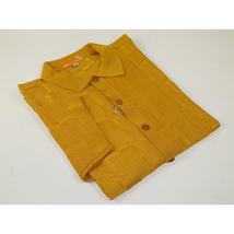 Mens Stacy Adams Italian Style Knit Woven Shirt Short Sleeves 71010 Gold image 4