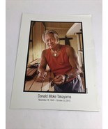 DONALD MOKE TAKAYAMA Memorial Eulogy Pamphlet 2012 Oceanside California X1 - $40.43 CAD