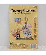 What&#39;s New Country Borders Fabric Applique Bunch Of Bunnies Iron-On Die-... - $7.07