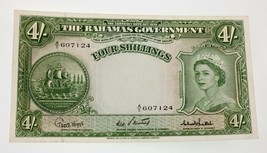 1953 Bahamas 4 Shillings Note in XF Condition P #13 - £204.50 GBP