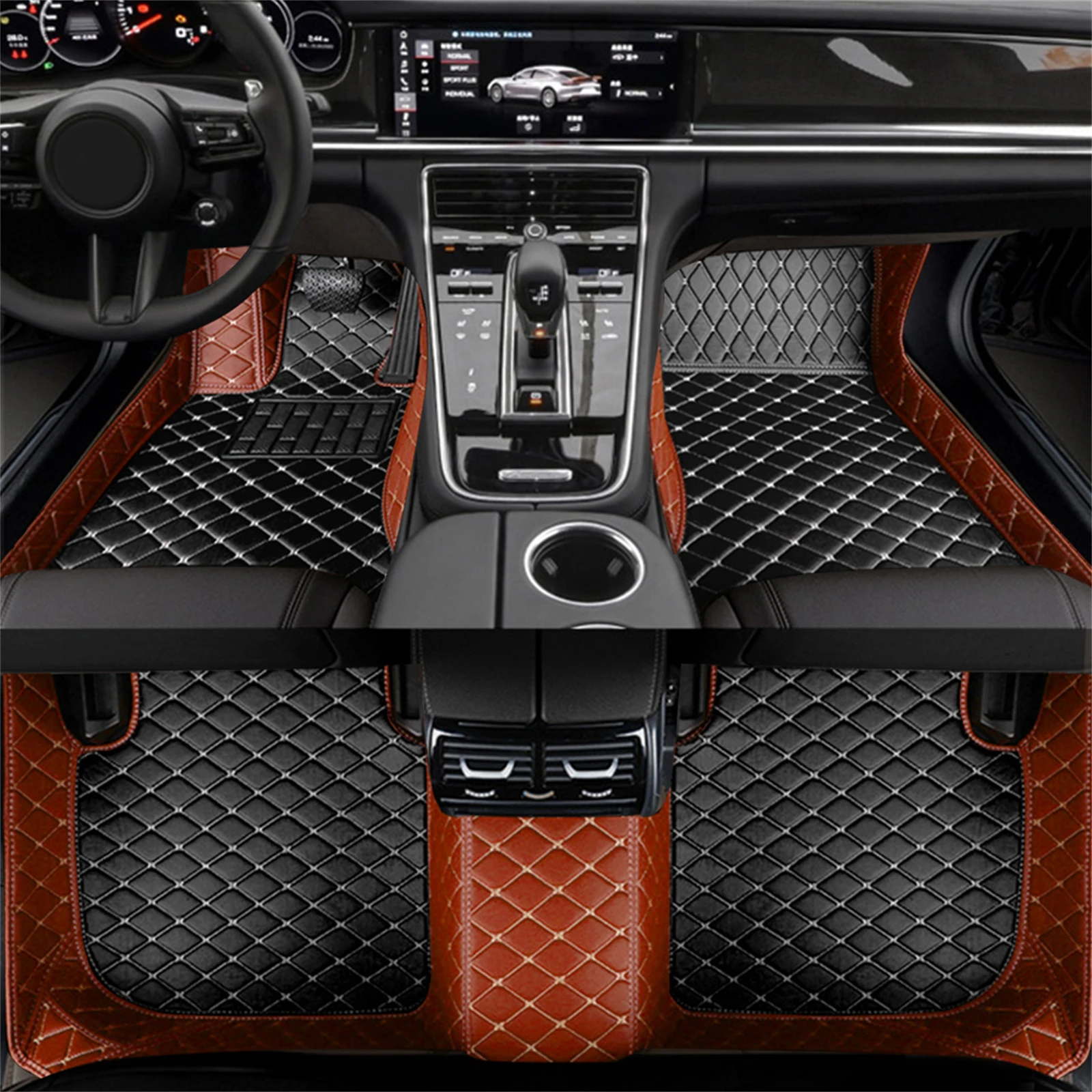Artificial Leather Custom Car Floor Mats for BMW F34 3 Series GT 2012-2019 Year - £68.60 GBP