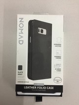 Genuine Nomad - Horween Leather Folio Case for Samsung Galaxy S8+ (Black) - VG - £5.48 GBP