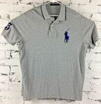 Polo Ralph Lauren Shirt Mens XXL Gray Polo Big Pony Number 3 on Sleeve 2... - £19.85 GBP