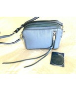 Cute Blue Bag REBECCA MINKOFF Leather Clutch Mini Crossbody Zip Pocket P... - £70.31 GBP
