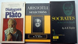 Lot 3 Vntg Pb Greeks Socrates: Man And Thought~Aristotle Selections~Plato Dialog - £11.47 GBP