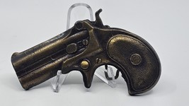 Vintage Brass Blackpowder Revolver Gun 1970&#39;s Belt Buckle - $17.81