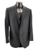 Peter Millar Sport Coat Mens Gray Plaid Check Wool Blazer Formal Dress 4... - $87.84