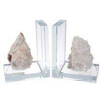 A&amp;B Home Quartz Stone Bookends 9.5x3x5.5 Pair - £49.05 GBP