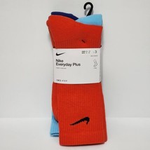 Nike Dri Fit Everyday Plus Cushioned Crew Socks 3 Pair Women's Size 10-13 Large - $18.76