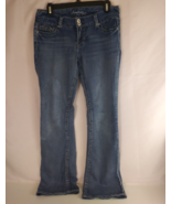 Amethyst Distressed Whiskered Low Rise Stretch Bootcut Jeans Size 9 - €12,39 EUR