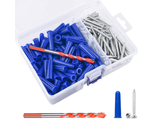 Concrete Anchors and Screws Kit, 100Pcs Masonry Anchors and 100Pcs Mason... - $27.27