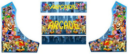 RETRO MIX Arcade Cabinet Retro Artwork Bartop/Arcade cabinet/machine Vinyl Graph - £29.42 GBP