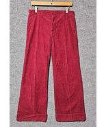 Vtg 70s Mens MALE Burgundy Pants Bell Bottom Corduroy DISCO Cuffed Hem 3... - $191.27 CAD