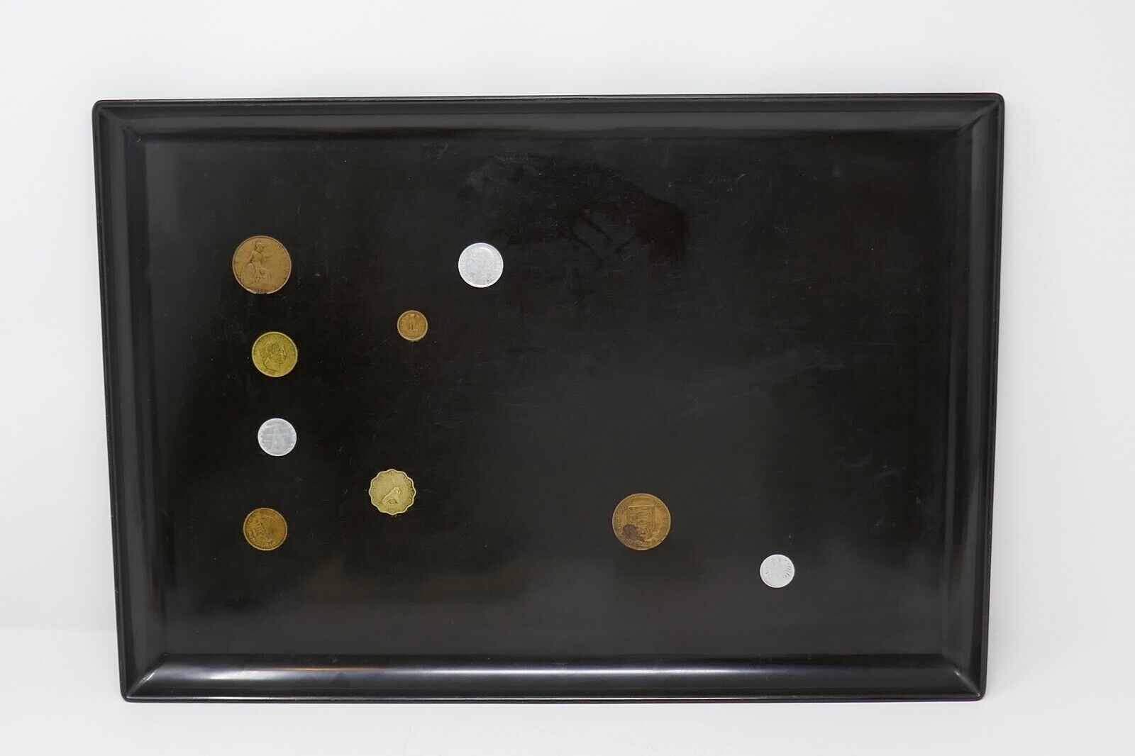 Couroc of Monterey 18&quot; x 12&quot; Large Serving Tray ~ MCM Coins of the World - $23.99