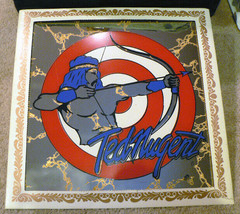 Ted Nugent Carnival Mirror ‐ 12 X 12 Vintage Rock &amp; Roll Memorabilia - £58.63 GBP