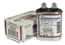10 uf/Mfd Oval Universal Capacitor Replacement Amrad USA2035 Replacement - Used  - £12.49 GBP