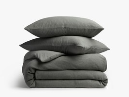 PARACHUTE Organic Textured Duvet Cover Set In Reed, Full / Queen  $309, NEW! - £136.32 GBP