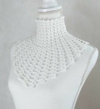 Collar, Crochet,Knit,Lace, Rose, Cover up, Turtleneck, Necklace, Gift, C... - $22.77