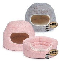 Small Pet Beds Cuddler 2-in-1 Bolster Hideaway Round Nest Warm Dog &amp; Cat Cave - £40.50 GBP