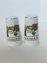 Salt Pepper Shakers vtg antique figurines Hawaii Tiki Maui Hula Oahu Kauai Lanai - £31.11 GBP