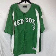 Boston Red Sox Jersey Green St Patrick’s Day by True Fan Adult Size Large - $32.37