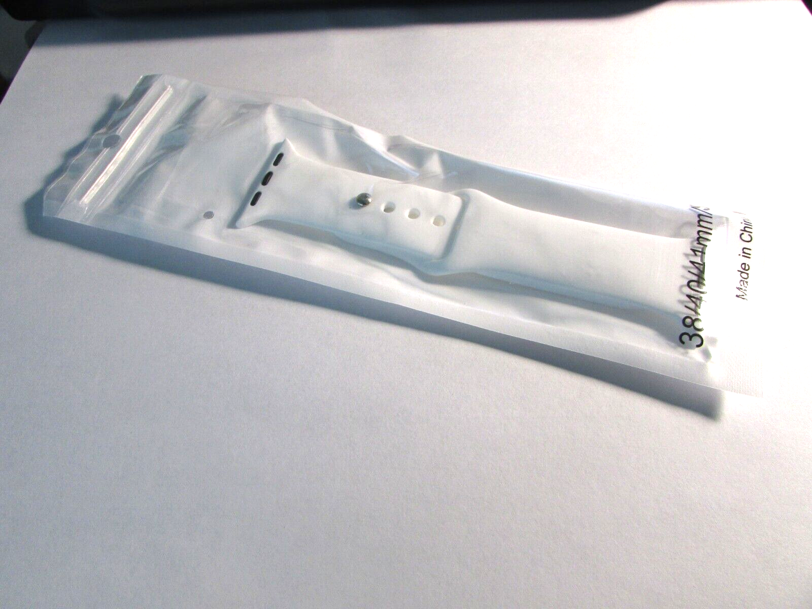 Silicon Watch Band White for Apple Watch 38/40/41mm Sport - $3.91