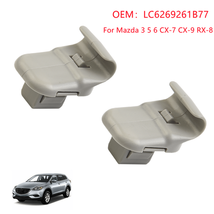 Sun Visor Clip Gray for Mazda 3 6 CX-7 CX-9 RX-8 MPV 2004–2009 Holder 2pcs - $42.99