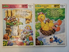 Vintage 1989 Sesame Street Frame-Tray Puzzle, Grouchy King Cole, Rock-A-Bye Bird - £12.86 GBP