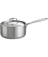 Tri-Ply Clad Stainless Steel 3-Quart Sauce Pan with Lid, Induction-Ready... - $165.92 CAD