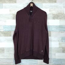 Ted Baker Shawl Collar Sweater Brown Buttons Pocket Ribbed Mens Size 5 XL - $39.59