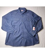 Wrangler Men&#39;s Size 2XL Shirt Relaxed Fit Long Sleeve Two-Pocket Blue New - €19,48 EUR