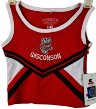 Colosseum Bambine&#39; Wisconsin Tassi Shout Cheer Set 3-6 Mos. Rosso/Bianco - £14.28 GBP
