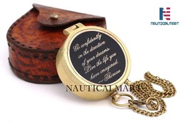 NauticalMart 2&#39;&#39; Brass Compass/inspiration gift/pocket compass - $32.00