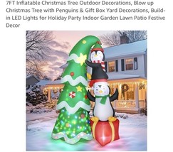 7FT Inflatable Christmas Tree Outdoor Decorations, Blow up 7ft - $54.33