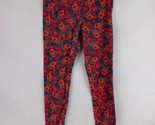 LuLaRoe OS Leggings Red With Orange &amp; Jade Floral Designs - €9,31 EUR