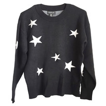Rachel Zoe Black and White Star Sweater Top - Sz M - £11.80 GBP