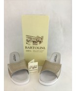 Bartolini 100% Italian Made Women’s  Sandal Gold Slides Celia Size 9 Eur 40 - £23.81 GBP
