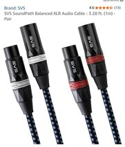 SVS SoundPath Balanced XLR Audio Cables - Pair (1 meter) - $97.44 CAD