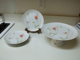 Prelude ~ The Tuscany Collection ~ Pedestal Cake Plate with 4 Plates - $40.05